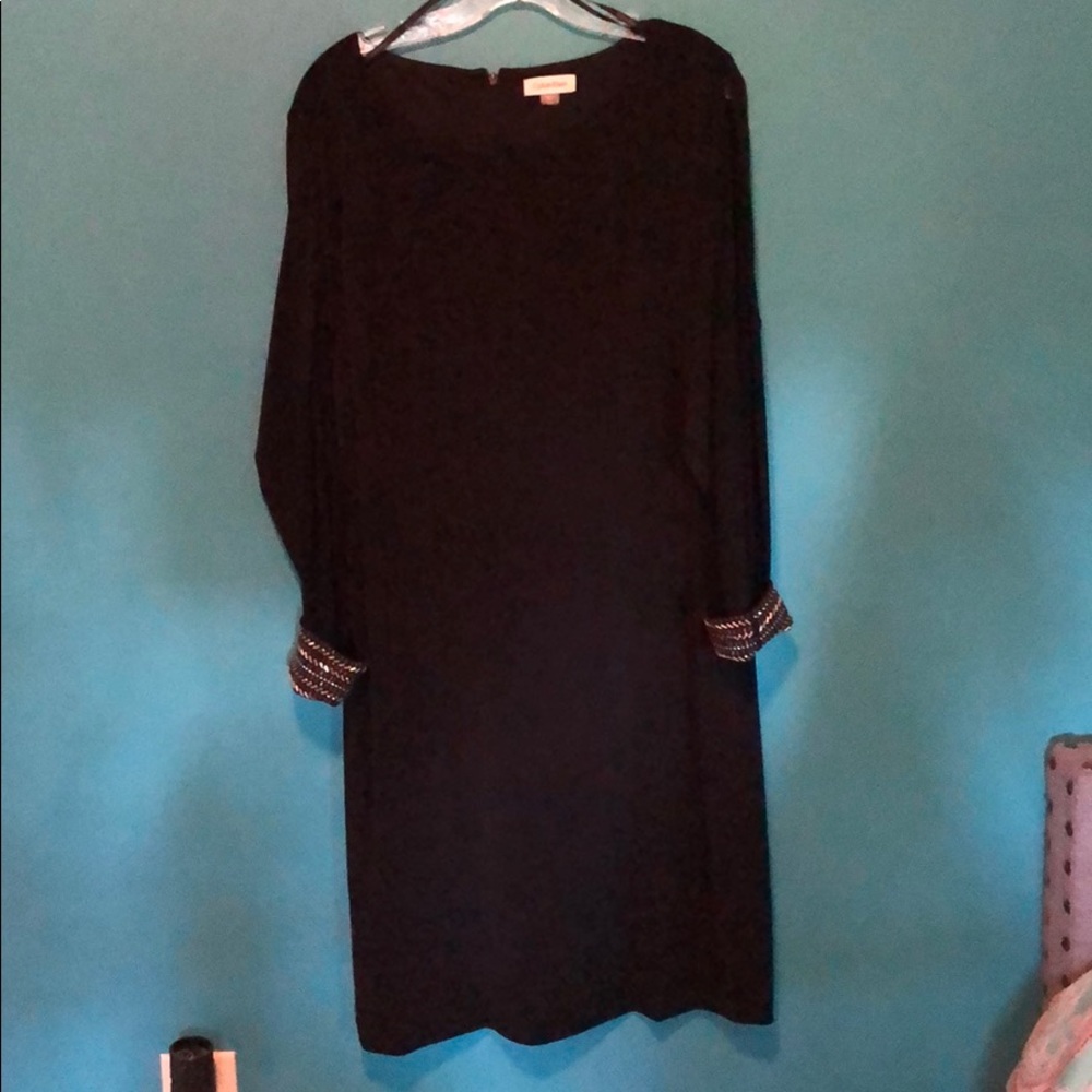 Black Calvin Klein gown